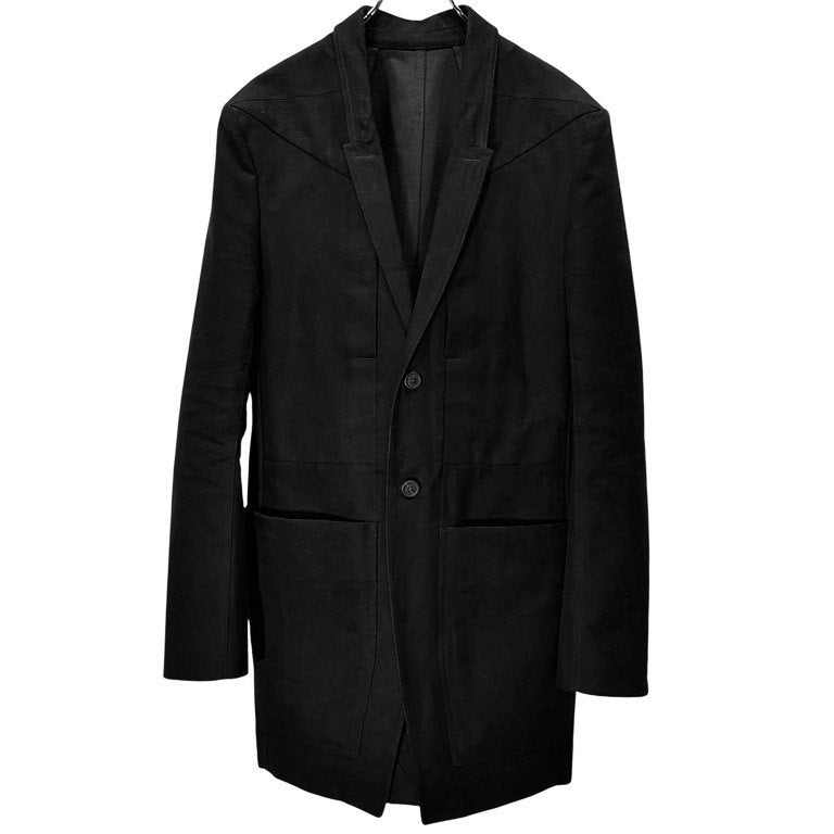 Rick Owens 23AW LUXOR FOGPOCKET LIDO JACKET コットンモールスキンフォグポケットバックベルトテーラードジャケット ブレザー ブルゾン コート アウター RU02C7723-MO リックオウエンス メンズ