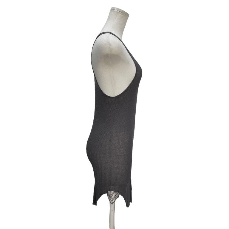 Rick Owens 18SS Basic Rib Tank Top カットオフベーシックリブタンクトップ ノースリーブ トップス カットソー Tシャツ リックオウエンス レディース