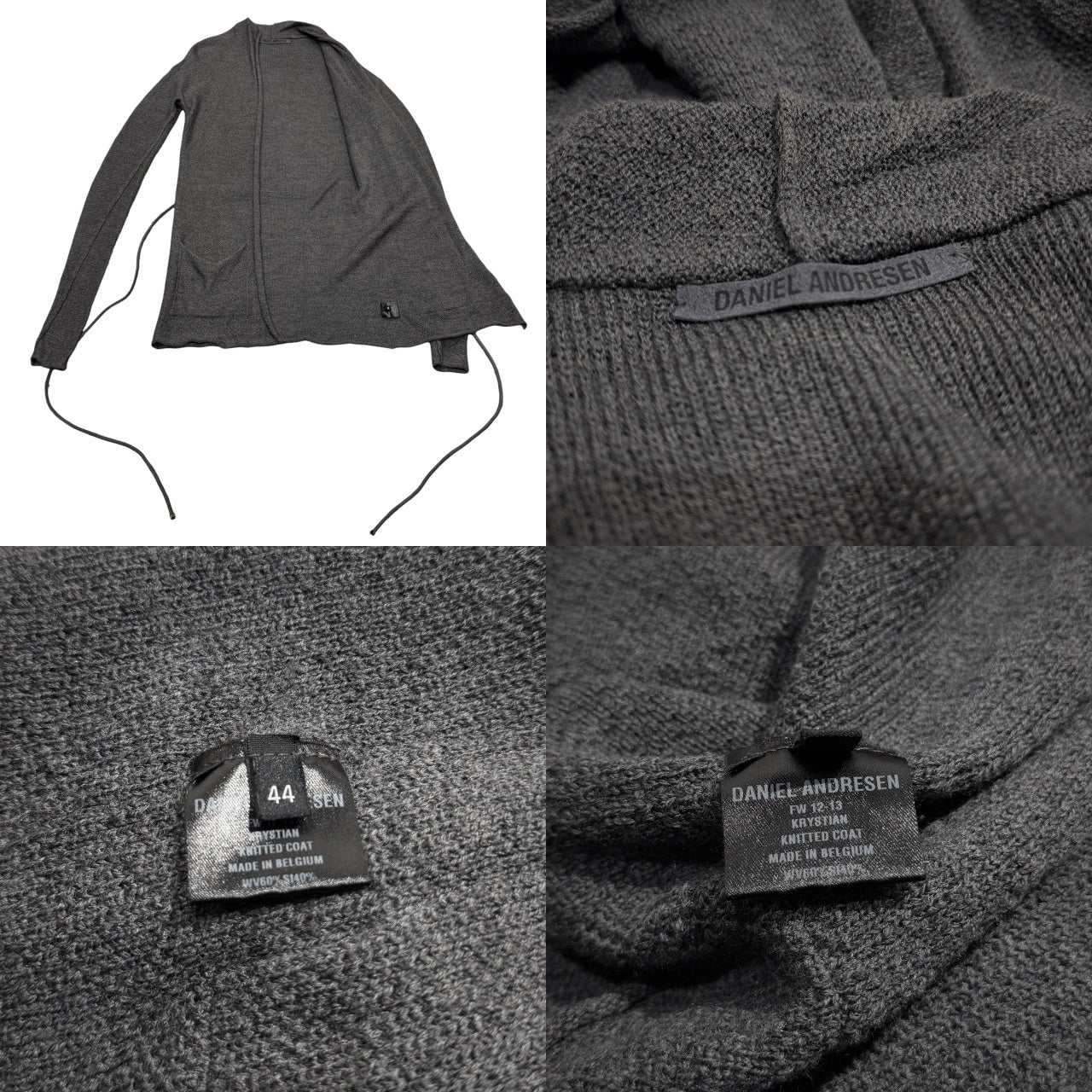 DANIEL ANDRESEN 12AW KRYSTIAN KNITTED COAT ヴァージンウールシルクロングニットコート カーディガン セーター トップス アウター ダニエルアンドレセン メンズ