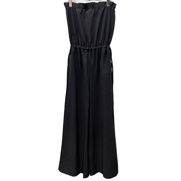 McQ Alexander McQueen ポリエステルトロピカルチューブトップワイドサロペット オールインワン ジャンプスーツ パンツ ノースリーブ マックキュー アレキサンダーマックイーン レディース