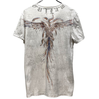 14th Addiction スネークフェザープリントTシャツ カットソー Tee T-shirt トップス Y2K フォーティーンスアディクション メンズ