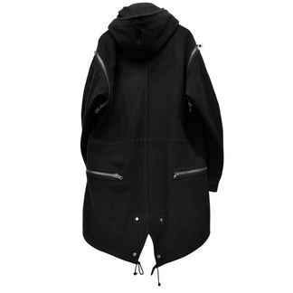 Yohji Yamamoto Pour Homme 14AW ウールバックジップデザインハイネックモッズコート Archive ジャケット ブルゾン アウター LOOK1同型 ヨウジヤマモトプールオム メンズ