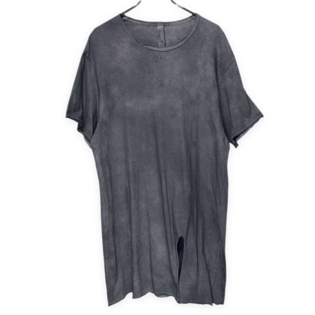 Ground Y フロントスリット製品染めカットソー Tシャツ Tee T-shirt トップス Yohji Yamamoto グラウンドワイ ヨウジヤマモト メンズ レディース ユニセックス