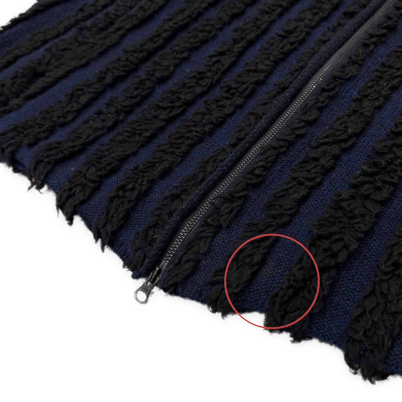 ISSEY MIYAKE MEN 02AW ボアストライプジップアップニットジャケット カーディガン ノーカラー トップス アウター Archive 00s イッセイミヤケメン メンズ