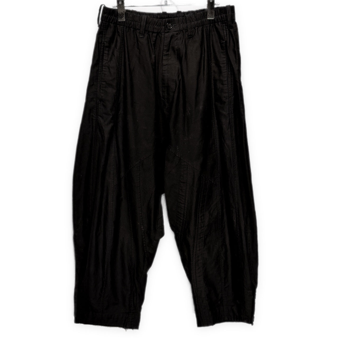 Yohji Yamamoto Pour Homme コットンツイル縦接ぎ裾開きサルエルパンツ ボトムス 定価63,800円 ヨウジヤマモトプールオム メンズ