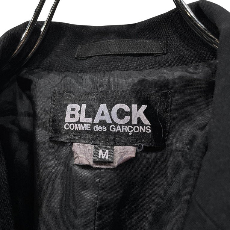 BLACK COMME des GARCONS 15SS テーピングパッカリングポリエステル3Bテーラードジャケット ブルゾン コート アウター ブラック コムデギャルソン メンズ レディース ユニセックス