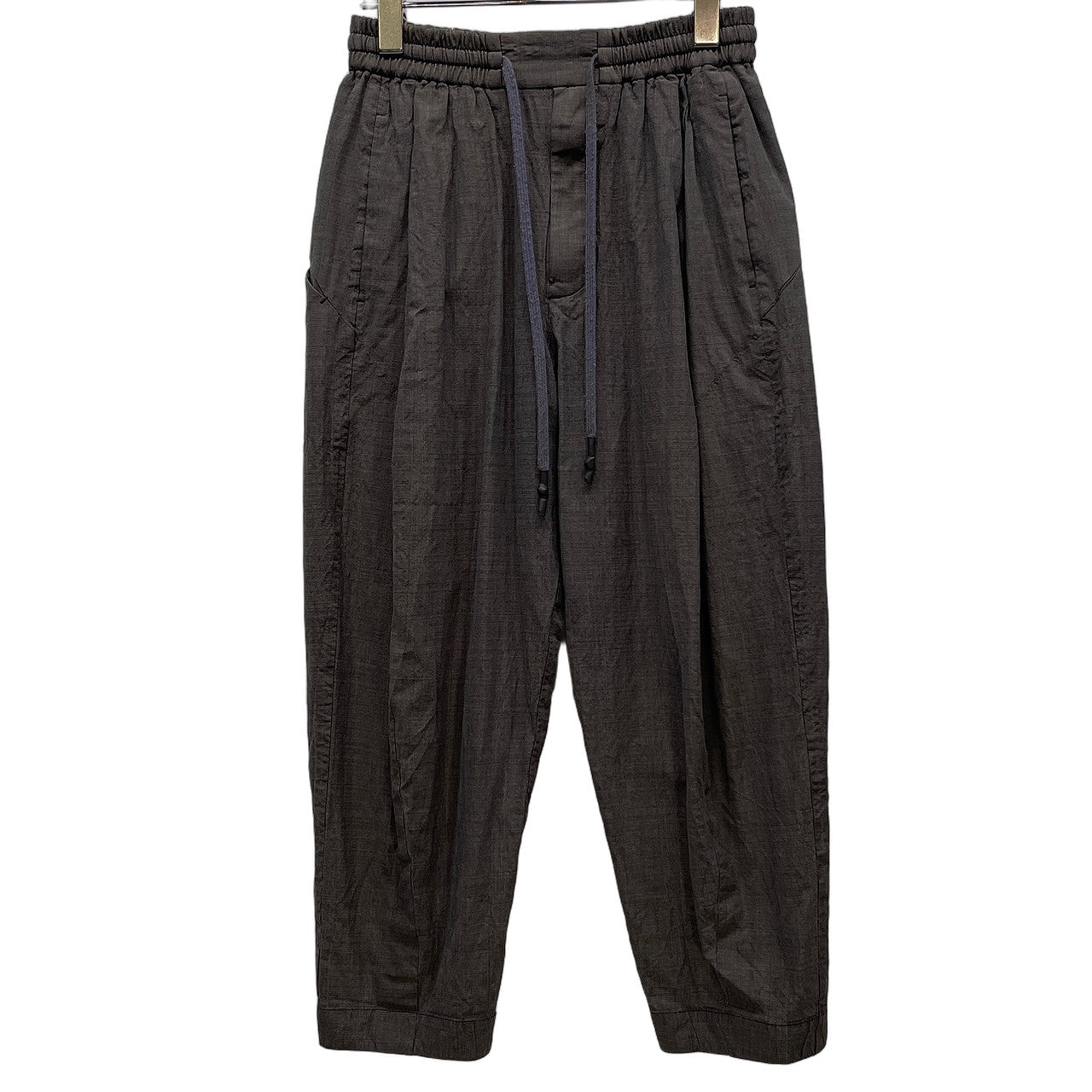 DEVOA Olmetex Technical Fabrics ウールシルクチェッククロップドワイドイージーパンツ ボトムス デボア デヴォア メンズ