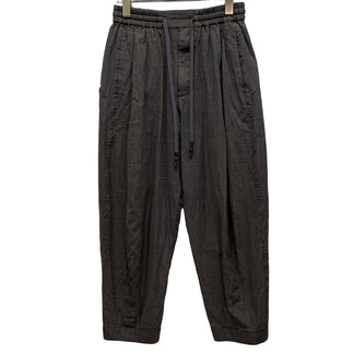 DEVOA Olmetex Technical Fabrics ウールシルクチェッククロップドワイドイージーパンツ ボトムス デボア デヴォア メンズ
