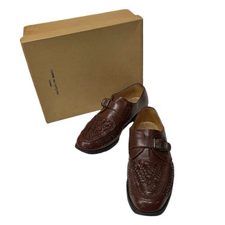 COMME des GARCONS HOMME レザーイントレチャートモンクストラップシューズ 編み込み 短靴 ブーツ Archive 80s 90s デカオム 靴 クツ コムデギャルソンオム メンズ