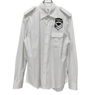 Y's for men コットンブロードスパイダープリントミリタリーシャツジャケット Archive エポレット ブラウス トップス アウター Yohji Yamamoto Pour Homme ヨウジヤマモトプールオム ワイズフォーメン メンズ