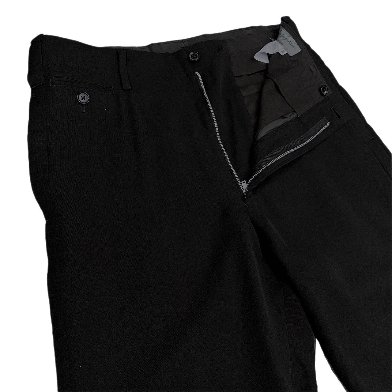 Yohji Yamamoto Pour Homme ウールギャバジン脇テープノータックテーパードパンツ サイドライン 側章 Archive 00s ボトムス ヨウジヤマモトプールオム メンズ