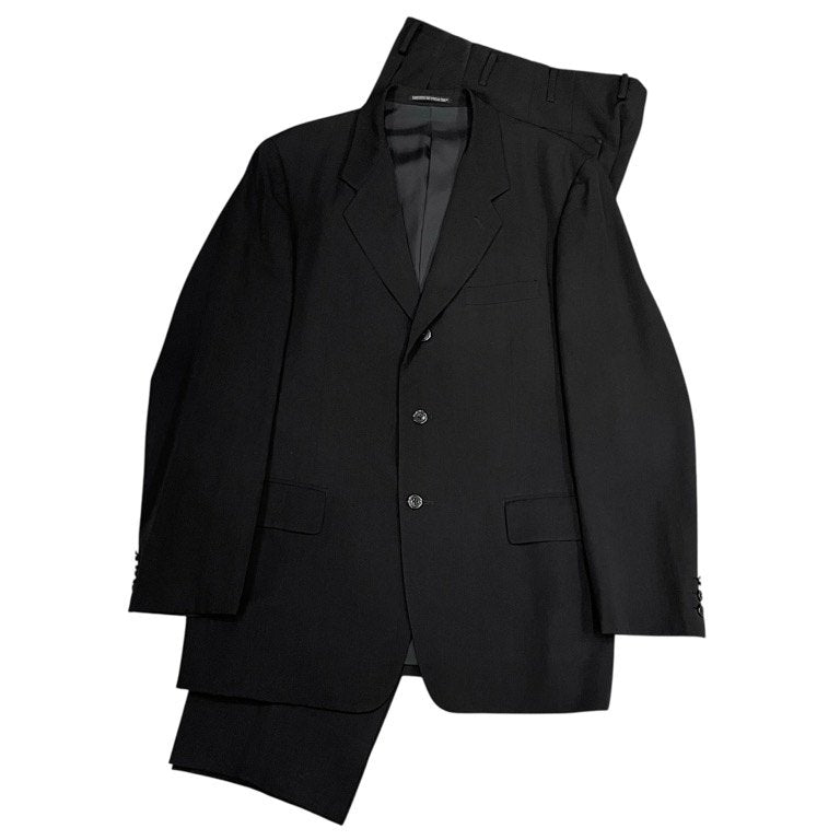 Yohji Yamamoto COSTUME D’HOMME ウールギャバジンセットアップスーツ テーラードジャケット パンツ スラックス トラウザーズ Pour Homme ヨウジヤマモト コスチュームドオム プールオム ワイズフォーメン メンズ