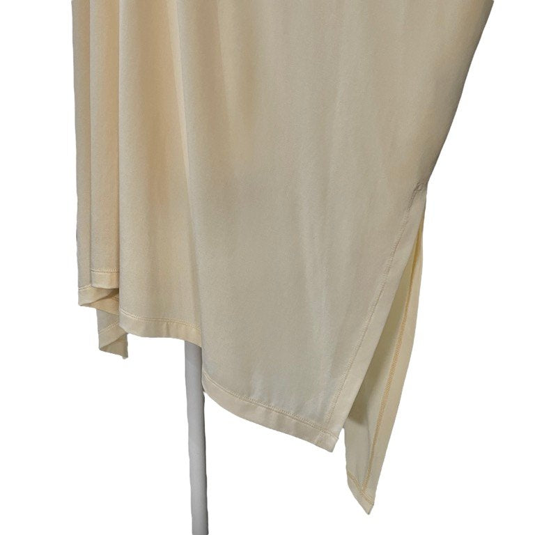 ISSEY MIYAKE 21SS オーバーサイズバックギャザードレープカットソーワンピース トップス とろみ トリアセテートポリエステル ジャージー 天竺 Tシャツ イッセイミヤケ レディース