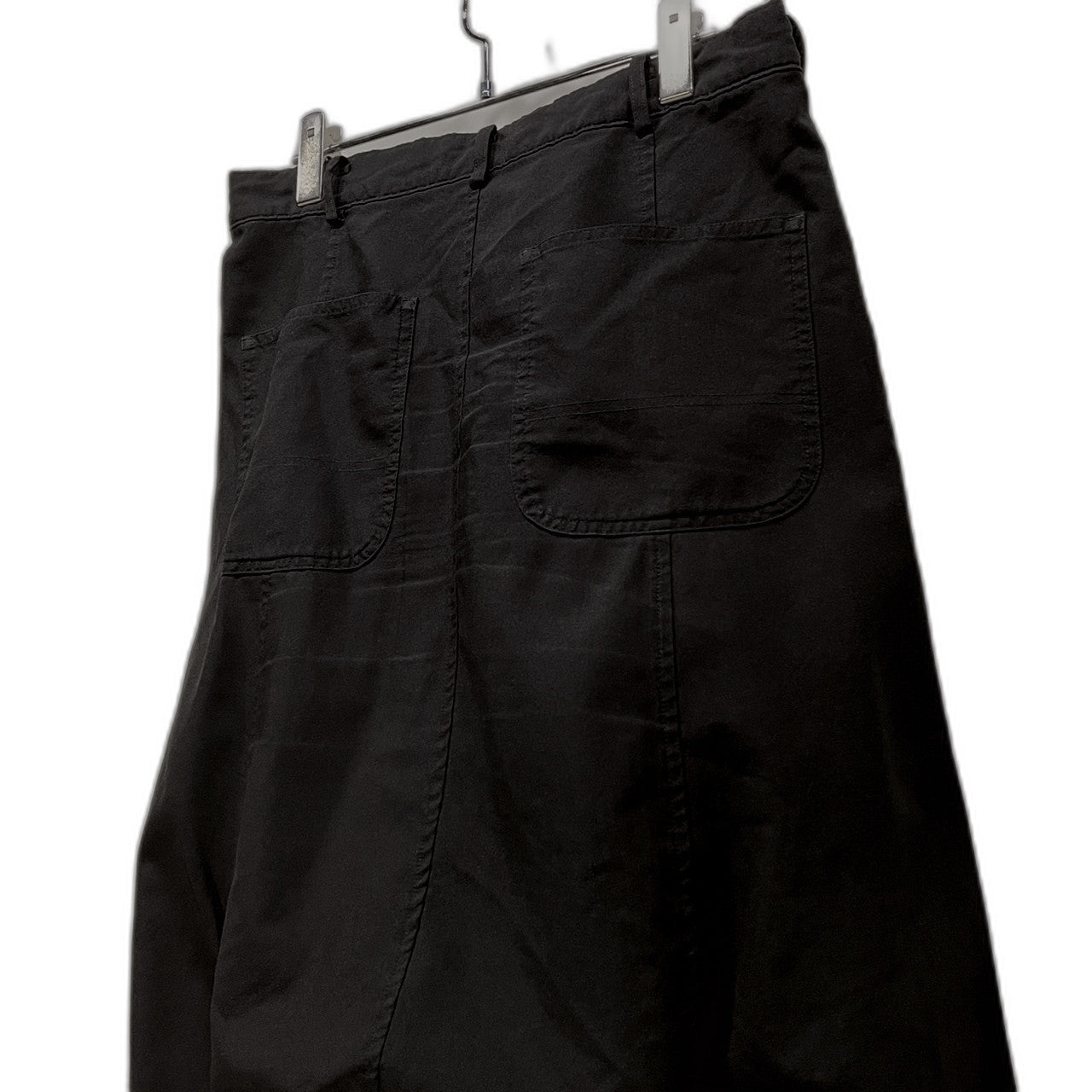 BLACK COMME des GARCONS ポリエステル特殊加工クロップドサルエルパンツ ボトムス 縮絨 ブラック コムデギャルソン メンズ レディース ユニセックス