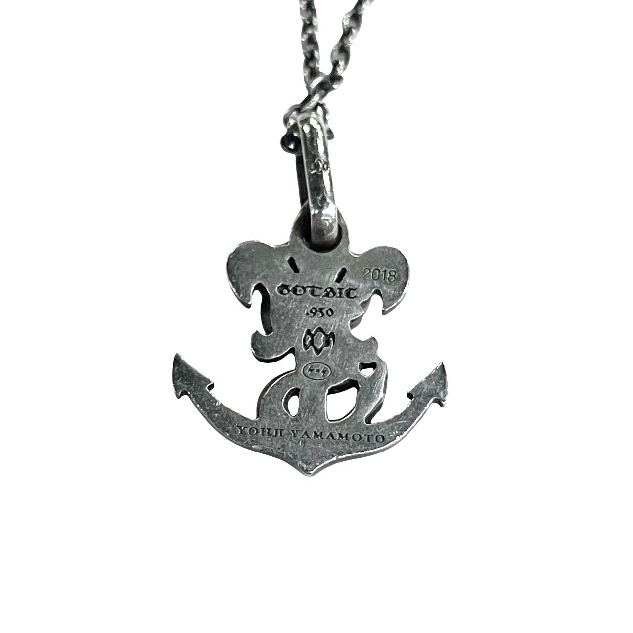 GOTHIC Yohji Yamamoto SILVER 950 SNAKE ANCHOR スネークアンカーシルバーネックレス ペンダント チェーン 百合 錨 蛇 HA-A30-920-1-03 定価63,800円