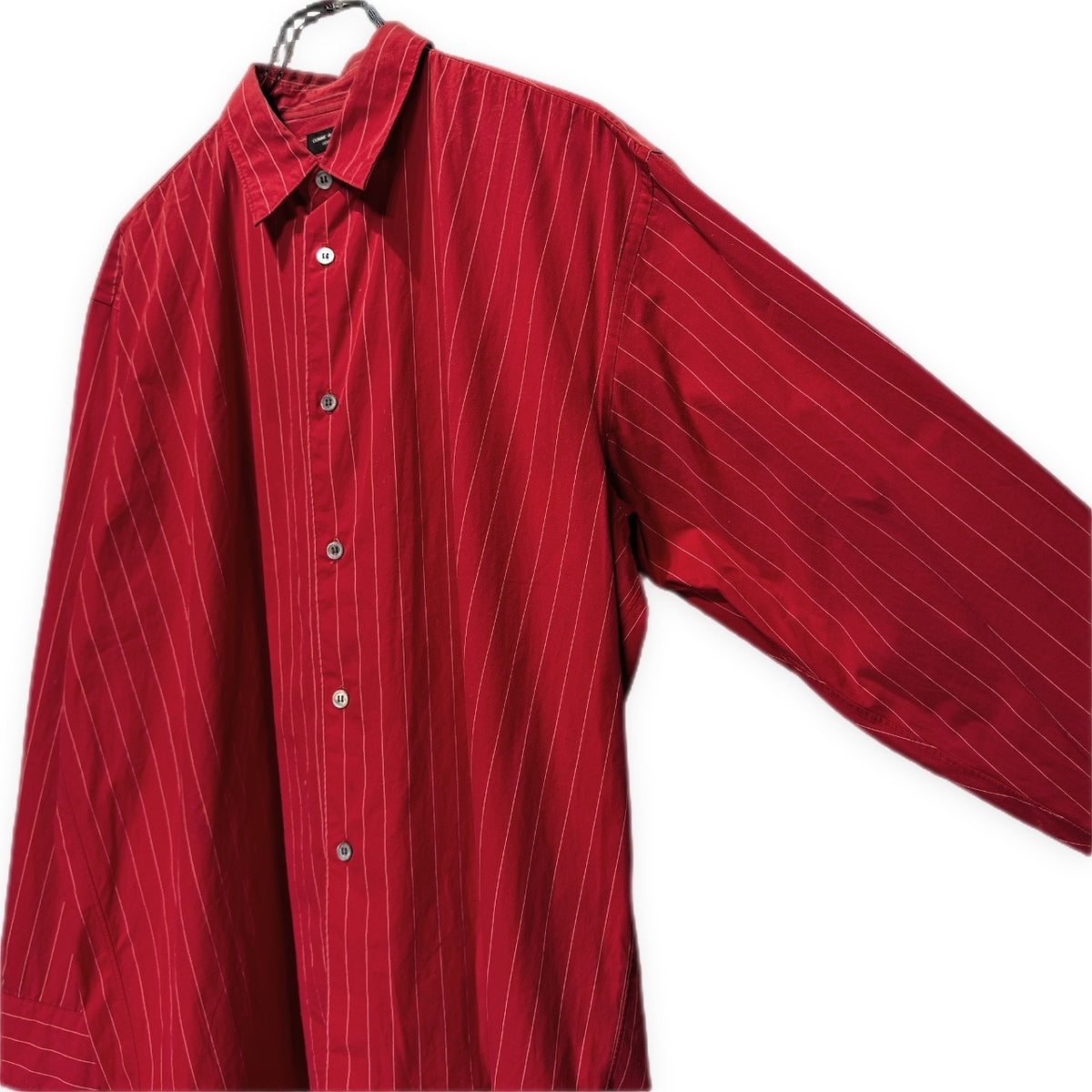 COMME des GARCONS HOMME PLUS コットンブロードストライプボックスシルエットシャツ オーバーサイズ ブラウス トップス Archive 80s 90s コムデギャルソンオムプリュス メンズ