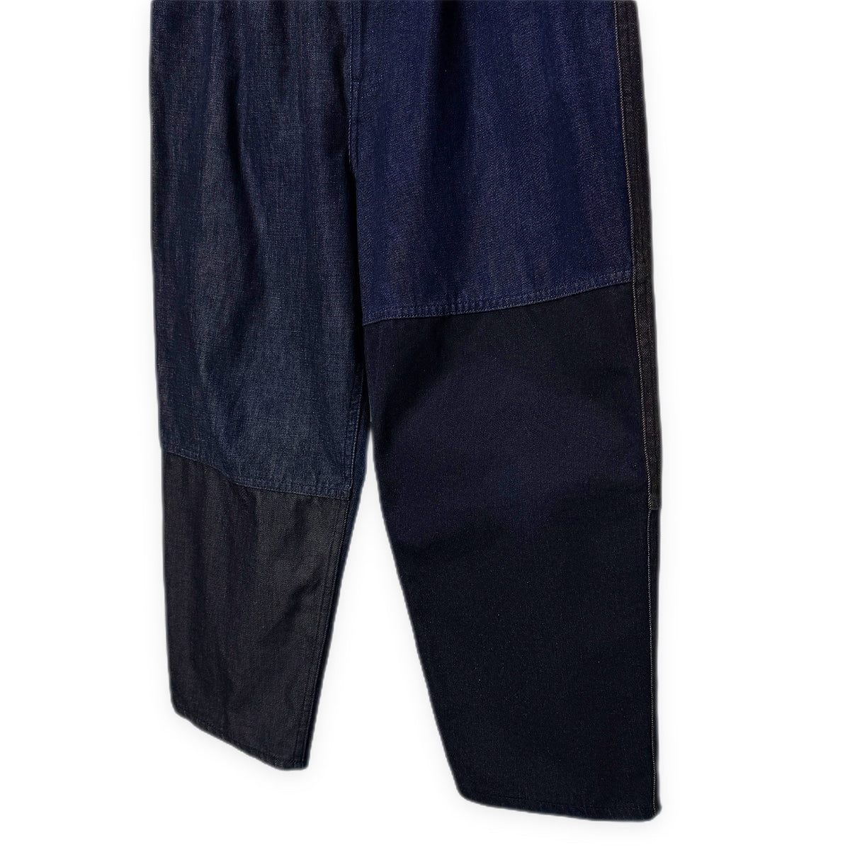 COMME des GARCONS HOMME 21AW デニム切り替えパッチワークワイドテーパードパンツ ジーンズ ボトムス コムデギャルソンオム メンズ