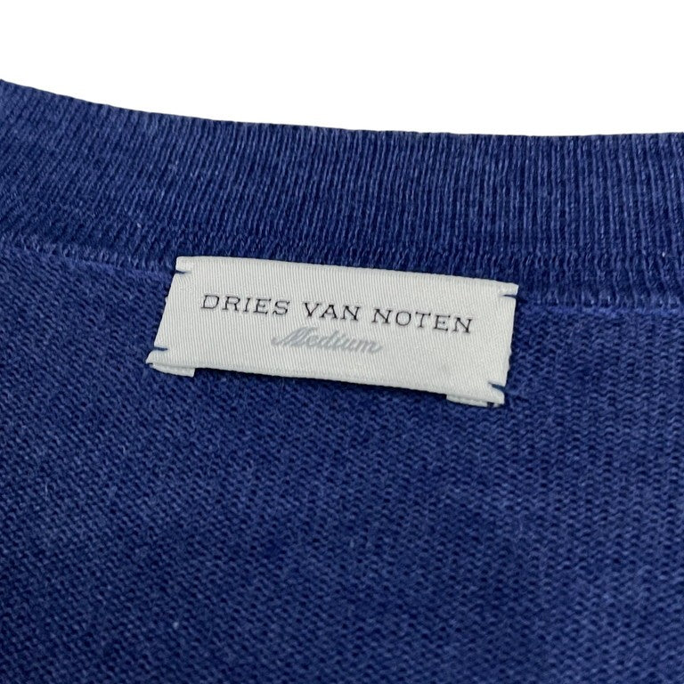 DRIES VAN NOTEN コットンメリノウール混紡パッチポケットバイカラーカーディガン Archive アーカイブ トップス ニット セーター ドリスヴァンノッテン メンズ