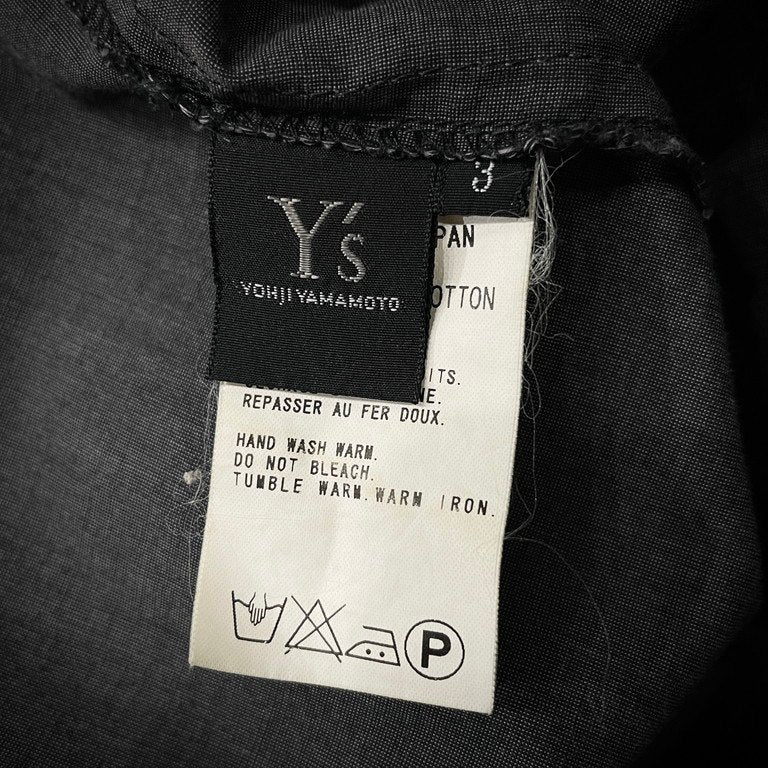 Y's コットンブロードドローストリングイージーワイドパンツ ボトムス ウエストゴムシャーリング Yohji Yamamoto Femme ヨウジヤマモトファム ワイズ レディース