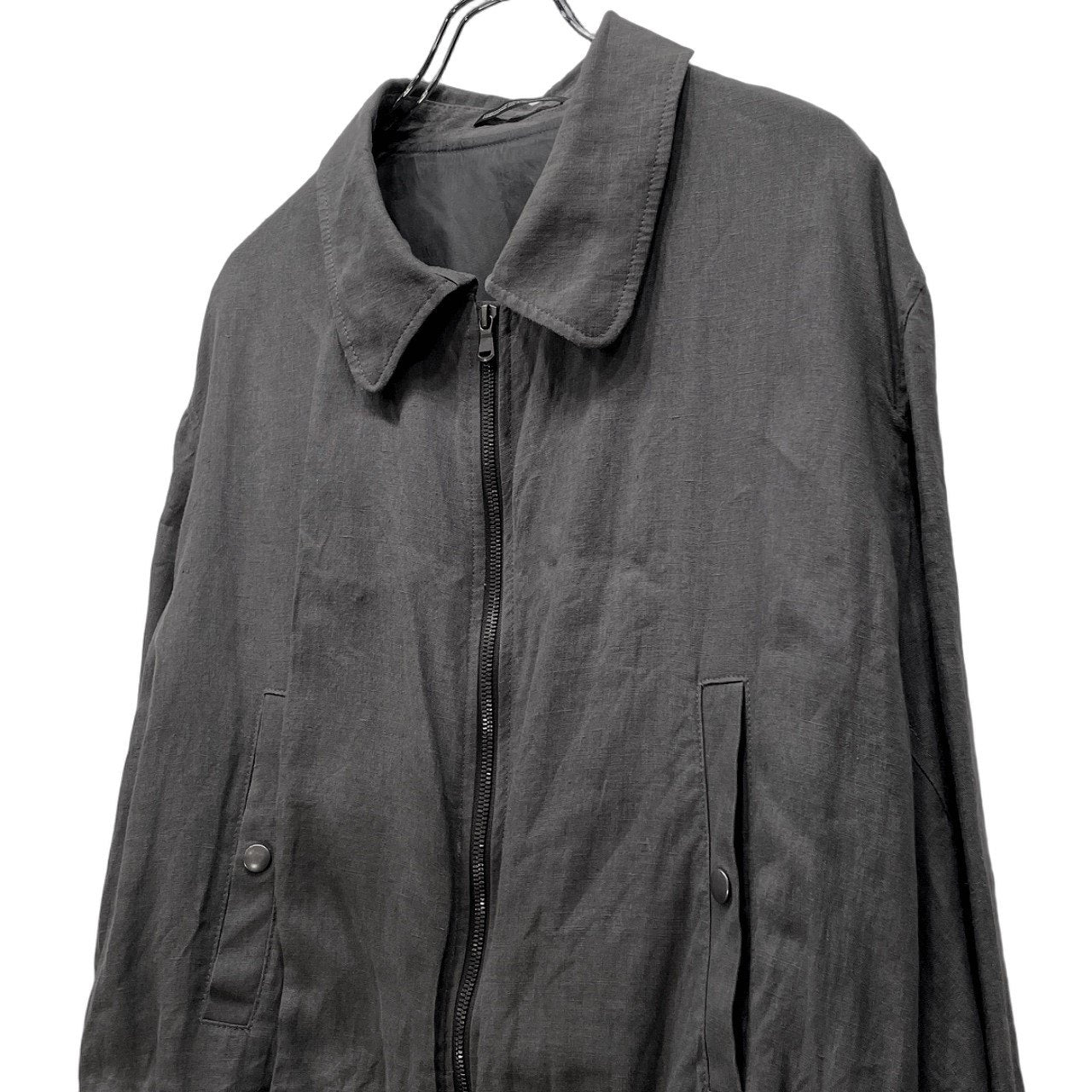 Y's for men × 120% LINO 25SS BLOUSON リネン襟付きダブルジップリブブルゾン ジャケット コート アウター 定価162,800円 Yohji Yamamoto Pour Homme ヨウジヤマモトプールオム ワイズフォーメン メンズ