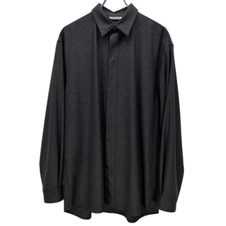 AURALEE 20AW WOOL FULLING FLANNEL CLOTH SHIRTS ウールフランネルスナップボタンフライフロントシャツ 比翼 ブラウス トップス 定価39,600円 A20AS02CF オーラリー メンズ