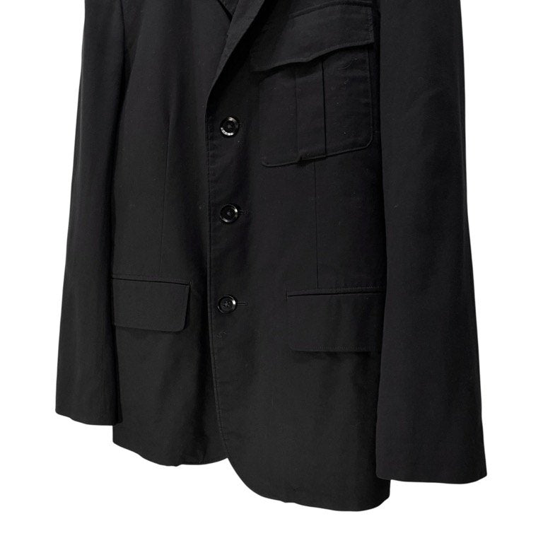 REGULATION Yohji Yamamoto MEN 14SS フロント切替ショルダーストラップ4Bテーラードジャケット ブレザー スタンドカラー ブルゾン コート アウター レギュレーション ヨウジヤマモト メン メンズ
