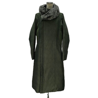 ISSEY MIYAKE 14AW フェイクファーカラーハイネックロングダウンコート Archive ジャケット ブルゾン アウター イッセイミヤケ レディース