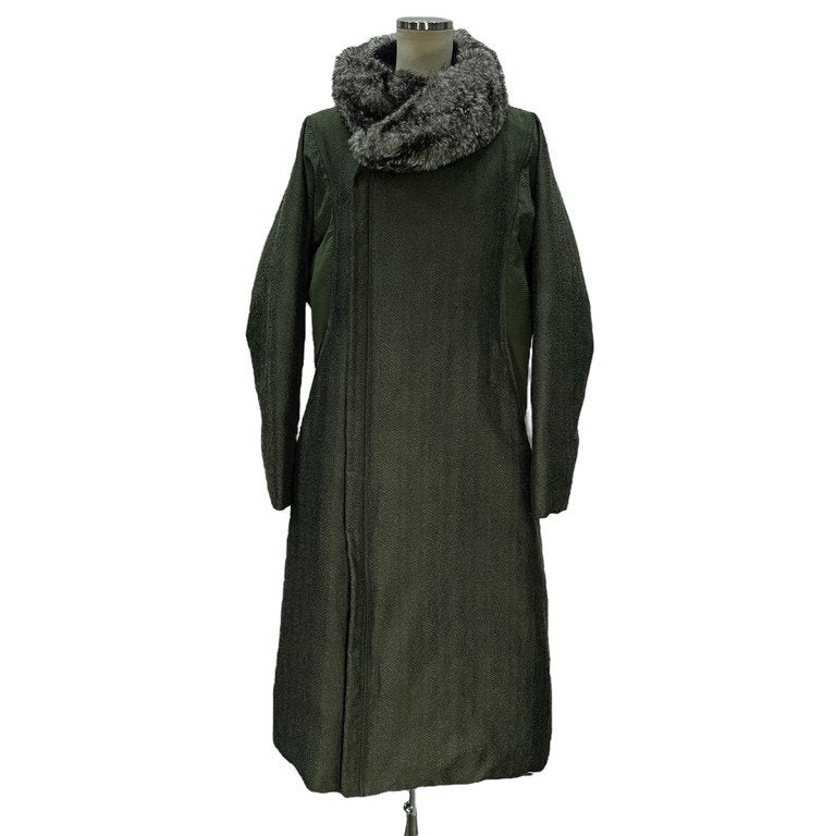ISSEY MIYAKE 14AW フェイクファーカラーハイネックロングダウンコート Archive ジャケット ブルゾン アウター イッセイミヤケ レディース