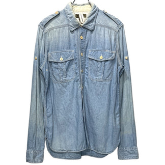 Nigel Cabourn コットンリネンシャンブレーダブルポケットエポレットシャツ ブラウス トップス ナイジェルケーボン メンズ