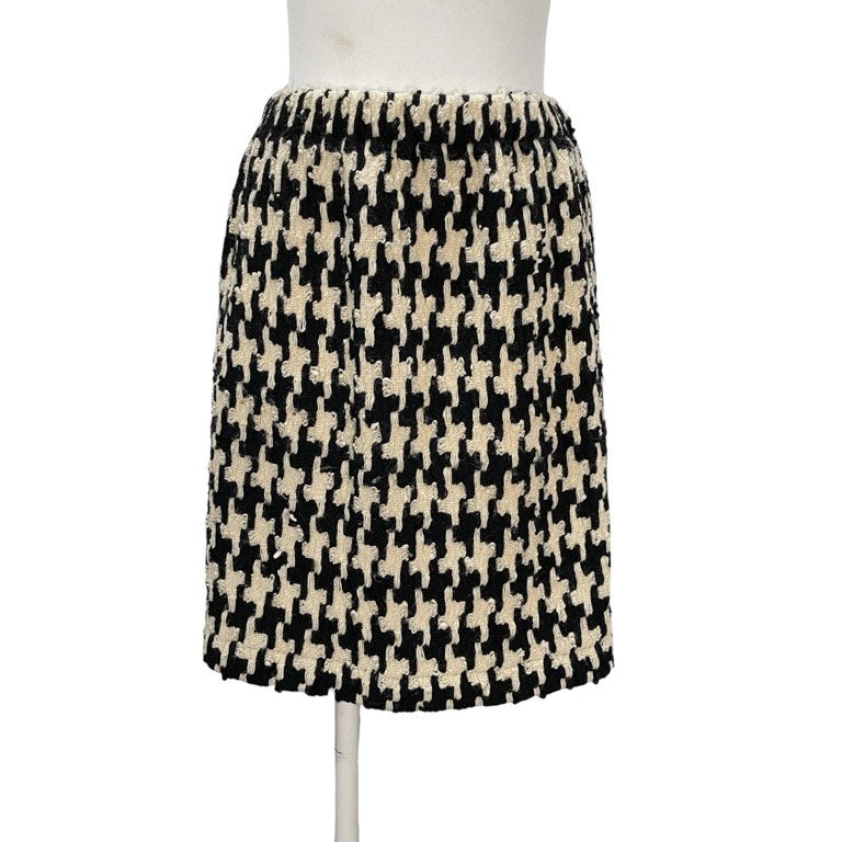 COMME des GARCONS 91AW ジップデザイン千鳥格子柄ウールツイードセットアップ ジャケット スカート スーツ Archive 90s Chic Punk シックパンク アウター ボトムス パンツ コムデギャルソン レディース