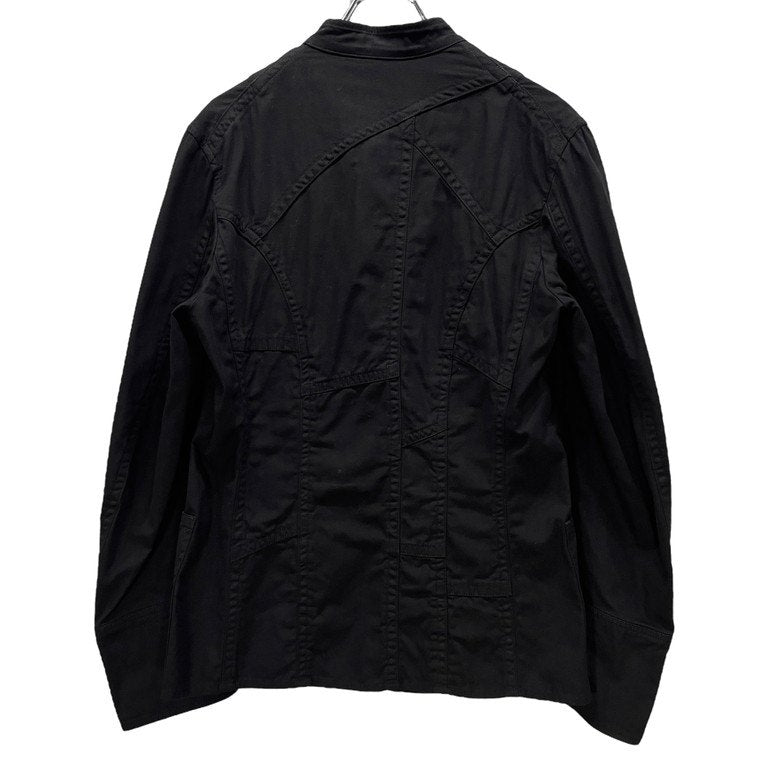 Yohji Yamamoto Pour Homme 12SS ライトキャンバス変形パターンパッチワークスタンドカラージャケット 袴期 テーラード コート アウター Archive キュビズム ヨウジヤマモトプールオム メンズ