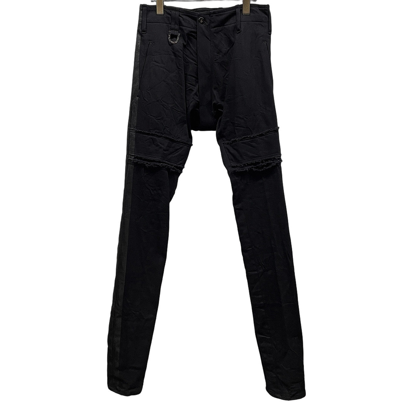 kiryuyrik 18AW PA Denime Paint Bondage Pants ストレッチブラックデニムサイドラインコーティングボンテージスキニーパンツ ボトムス 定価38,880円 キリュウ メンズ