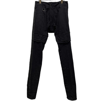 kiryuyrik 18AW PA Denime Paint Bondage Pants ストレッチブラックデニムサイドラインコーティングボンテージスキニーパンツ ボトムス 定価38,880円 キリュウ メンズ