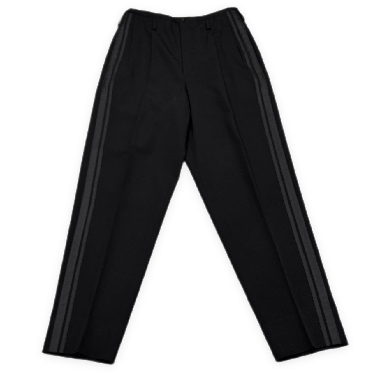 Y's for men ウールギャバジンサイドストライプ2タックワイドテーパードパンツ スラックス トラウザーズ Archive 90s Yohji Yamamoto Pour Homme ヨウジヤマモトプールオム ワイズフォーメン メンズ