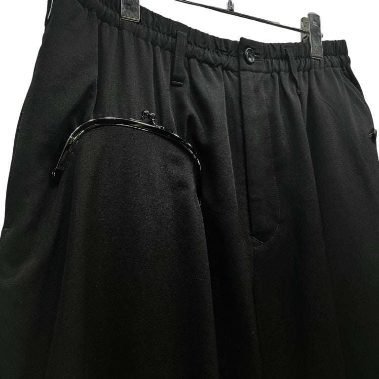 Yohji Yamamoto Pour Homme REPLICA 91SS ウールギャバジンがま口ポケットクロップドパンツ 鞄 カバン ボトムス 18SS 復刻 Archive 90s ヨウジヤマモトプールオム メンズ