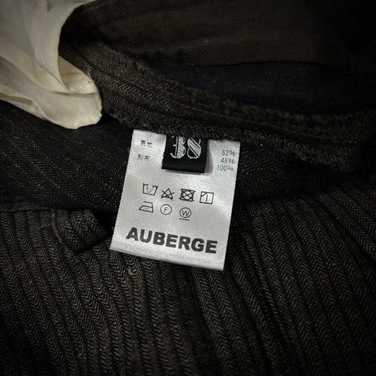 AUBERGE DES-PRES レーヨンリネン4タックストライプパンツ ボトムス 定価41,800円 オーベルジュ メンズ
