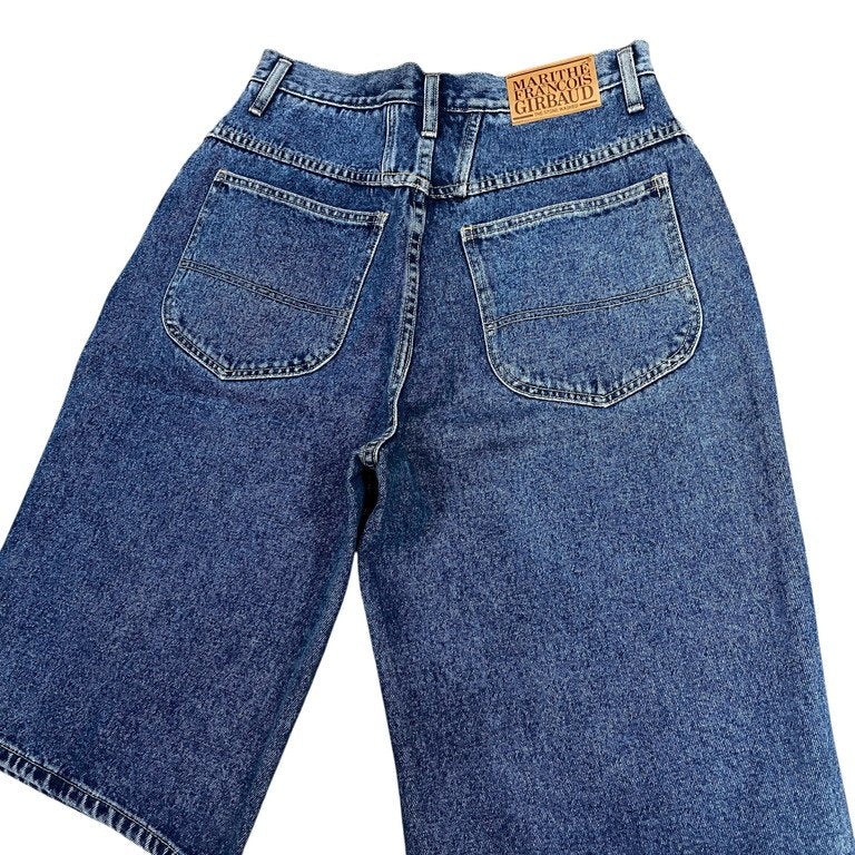 MARITHE FRANCOIS GIRBAUD ストーンウォッシュデニムワイドハーフパンツ ショーツ ボトムス Archive 90s 00s マリテフランソワジルボー メンズ