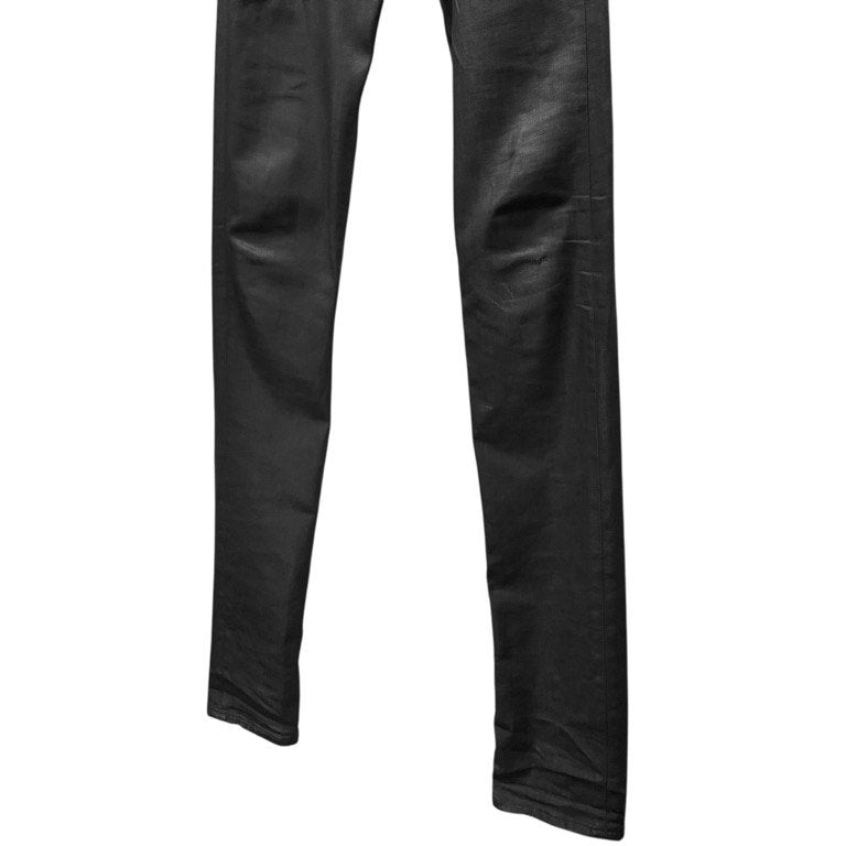 Dior Homme ブラックデニムコーティングストレッチスキニーパンツ ボトムス Archive 00s ディオールオム メンズ