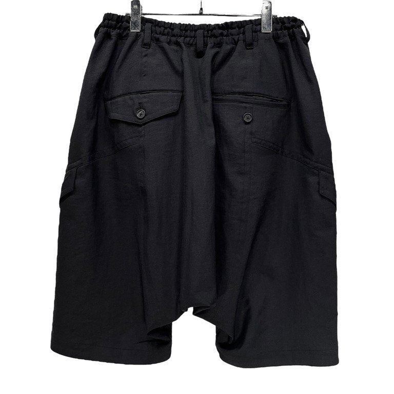 S'YTE Yohji Yamamoto SHIWANOARU P/E STRETCH TWILL SWITCHING SEAM POCKET 6-QUARTER-LENGTH SAROUEL PANTS ストレッチポリエステルツイルサルエルカーゴハーフパンツ サイト ヨウジヤマモト メンズ レディース ユニセックス