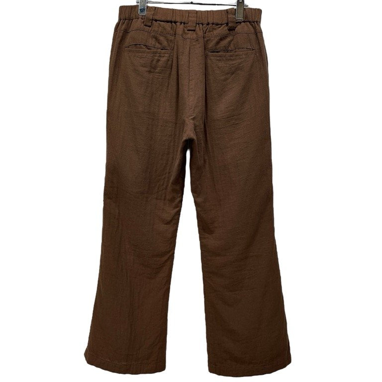 LAMROF コットンガーゼ音符刺繍ウエストゴムシャーリングイージーパンツ ボトムス ラムロフ メンズ