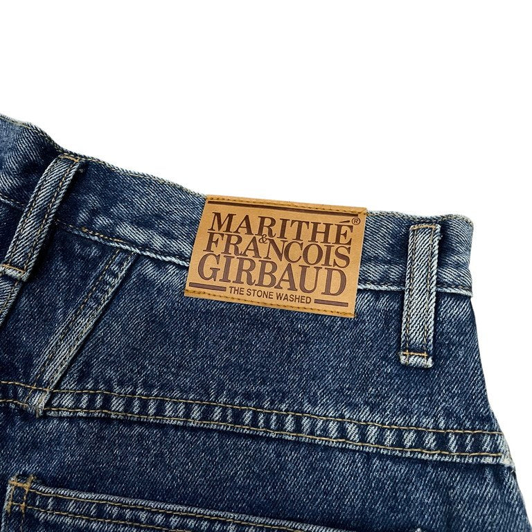 MARITHE FRANCOIS GIRBAUD ストーンウォッシュデニムワイドハーフパンツ ショーツ ボトムス Archive 90s 00s マリテフランソワジルボー メンズ