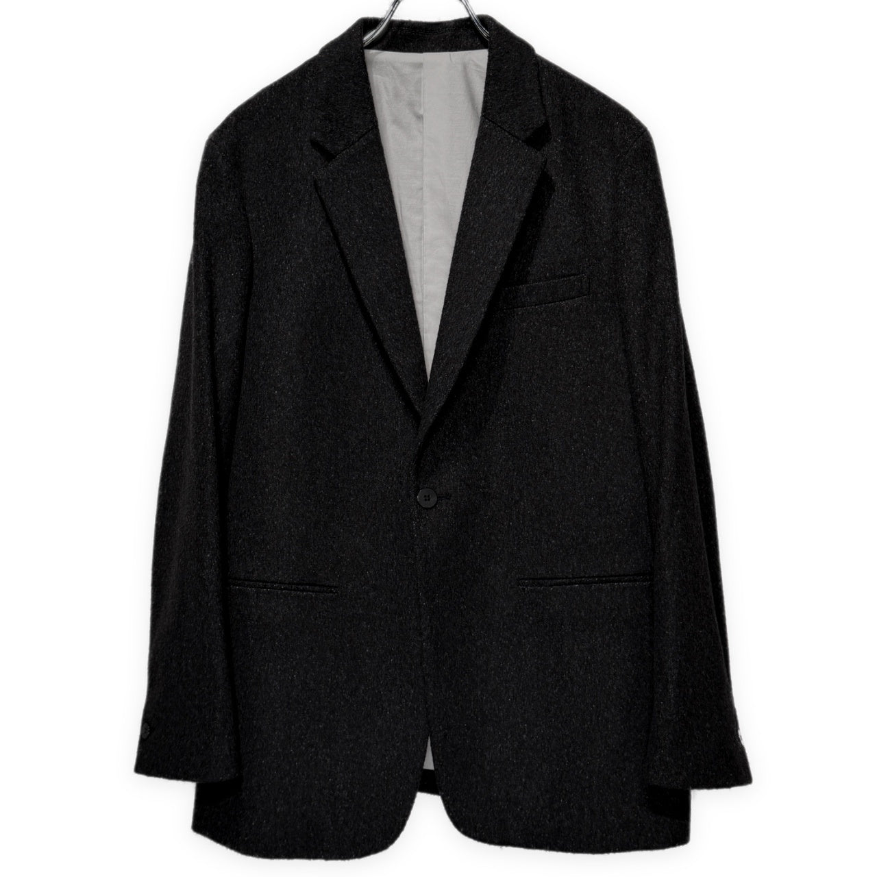 OVERCOAT 23AW SINGLE BREASTED JACKET WITH NOTCHED COLLAR IN WOOL FLANNEL ウールカシミヤフランネル1ボタンテーラードジャケット ブルゾン コート アウター F23J01-NKCF 定価115,500円 オーバーコート メンズ