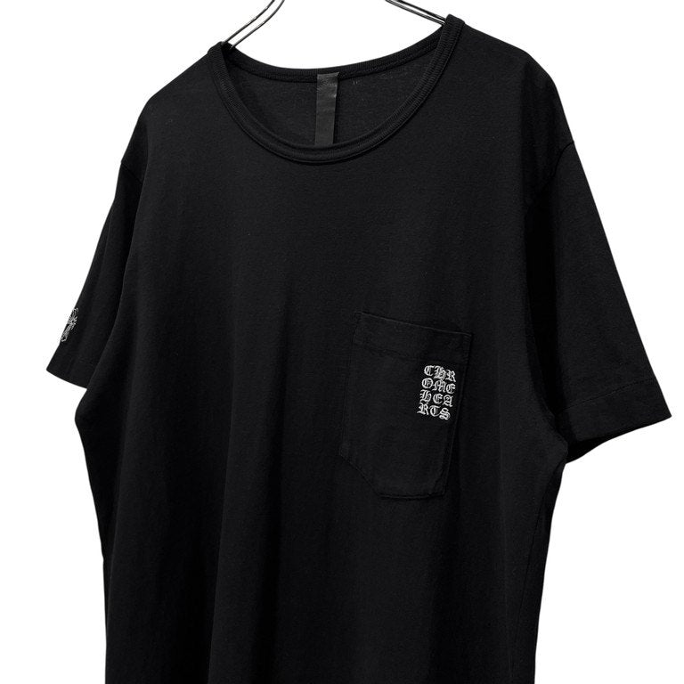 CHROME HEARTS 22SS GRP Y NOT LIGHT WORK TEE クロスロゴ刺繍クルーネックポケットTシャツ カットソー 半袖 Tee T-shirt トップス クロムハーツ メンズ
