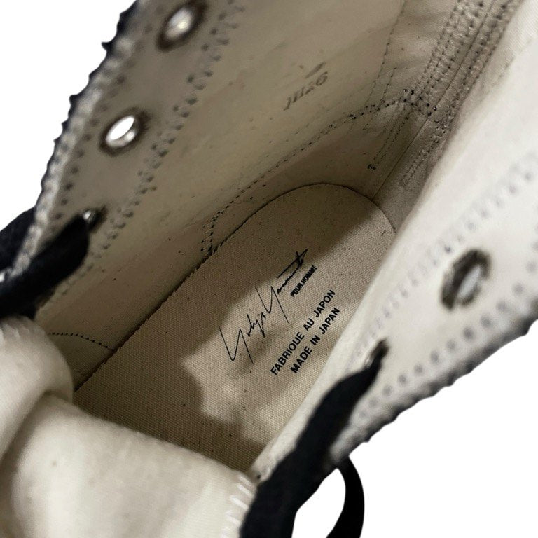 Yohji Yamamoto Pour Homme 95AW 鹿鳴館パッチワークハイカットスニーカー シューズ 靴 刺繍 鹿鳴館期 90s Archive 未使用 激レア 希少 ヨウジヤマモトプールオム メンズ
