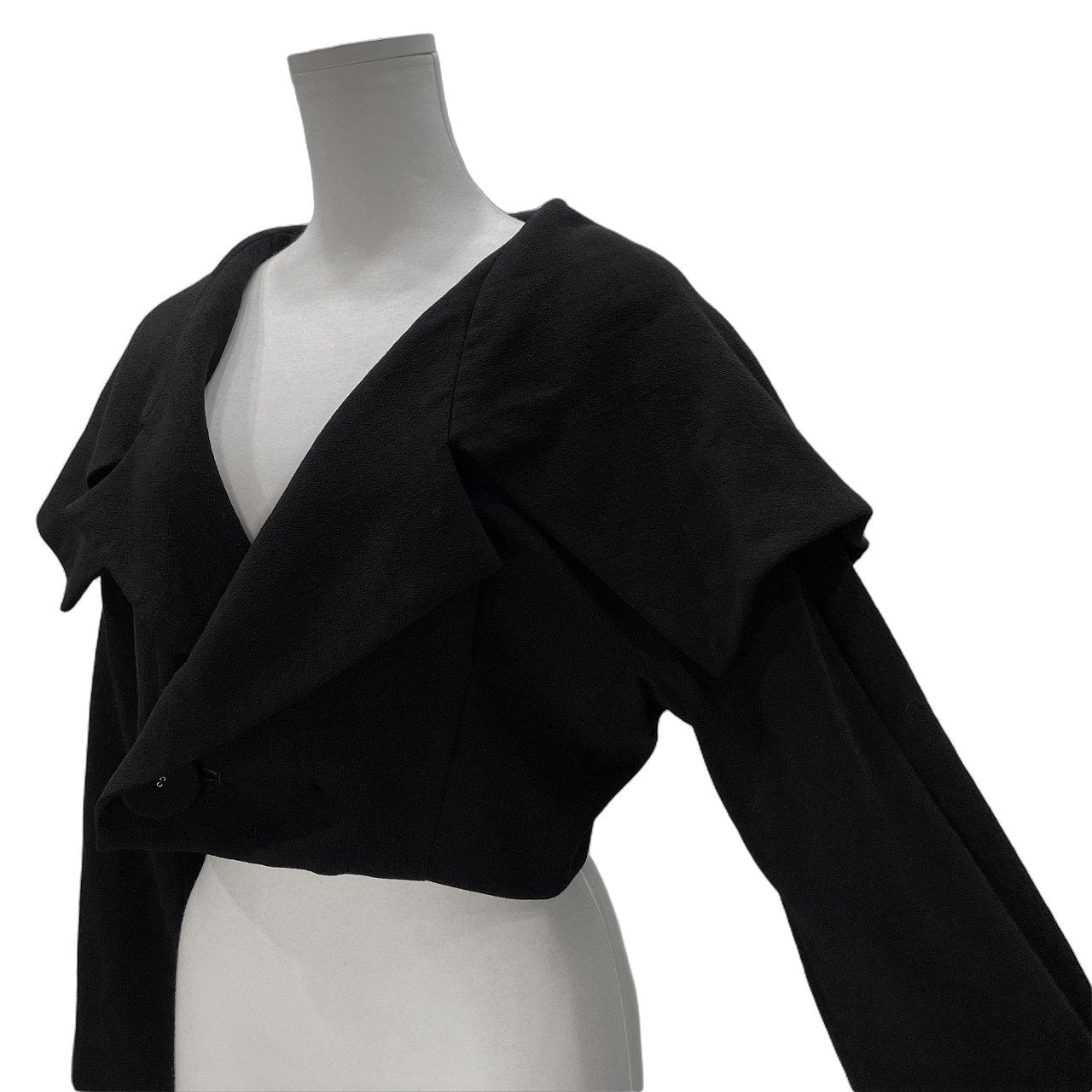 LIMI feu ケープカラーウールショートジャケット ブルゾン コート アウター Yohji Yamamoto リミフゥ ヨウジヤマモト レディース