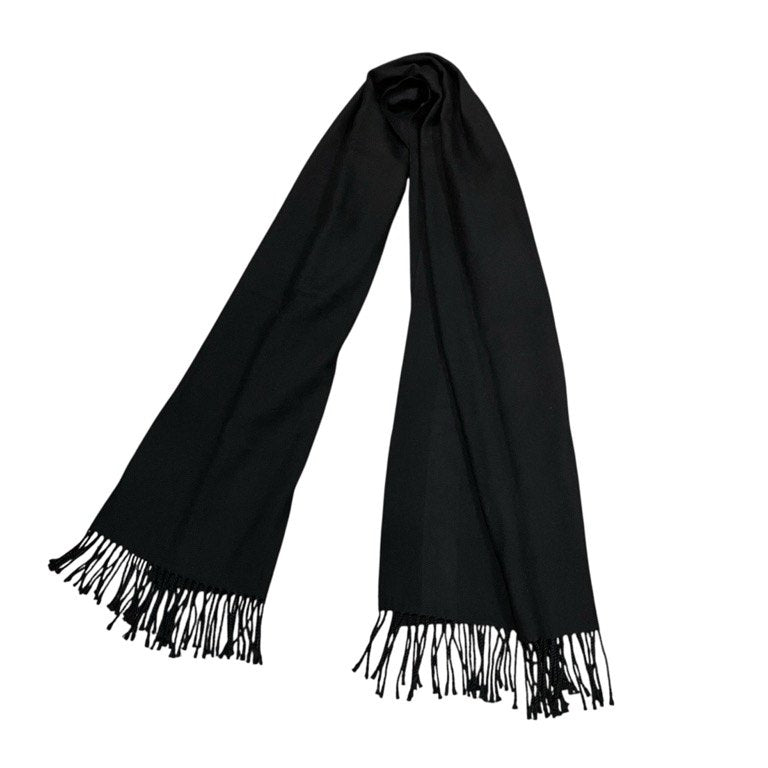 Yohji Yamamoto Femme ウールシルクフランネル大判フリンジマフラー ストール スカーフ Archive 服飾小物 ヨウジヤマモトファム レディース メンズ ユニセックス