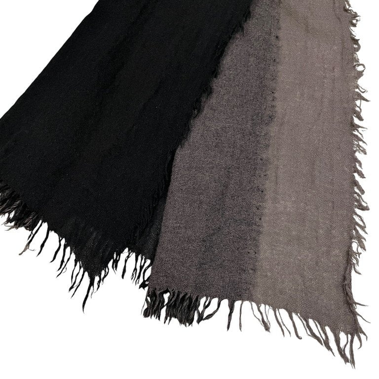 Yohji Yamamto Pour Homme 17AW ウールガーゼニードルパンチトライカラー大判マフラー ストール スカーフ 小物 ヨウジヤマモトプールオム メンズ レディース ユニセックス