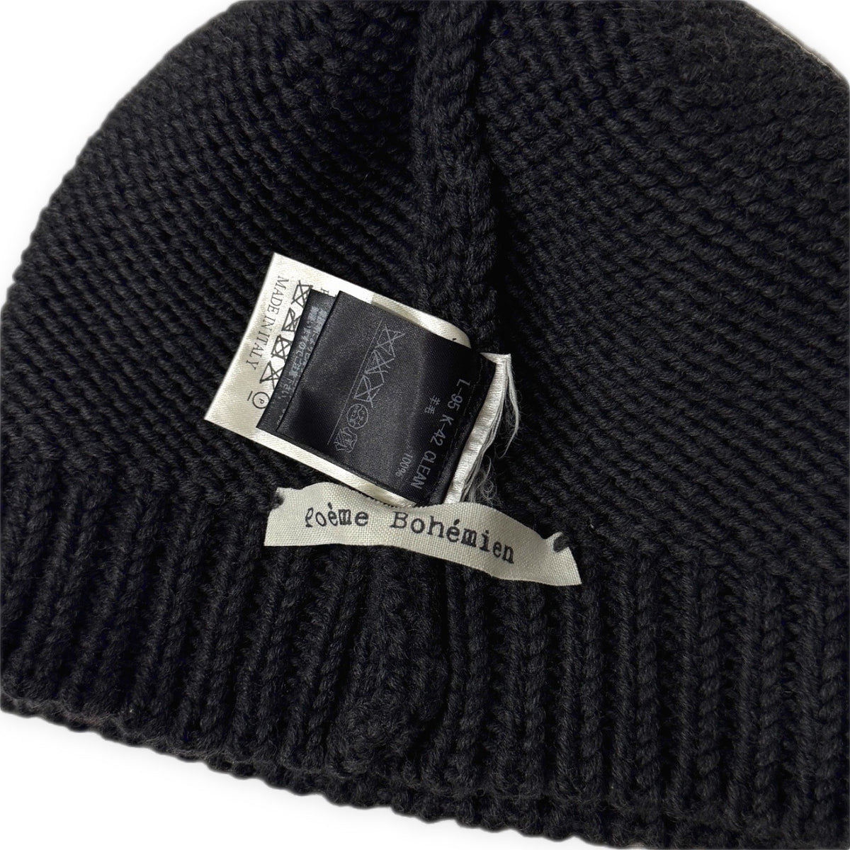 Poeme Bohemien 12AW スーパーファインメリノウールニットキャップ 帽子 ビーニー 12FW ポエムボヘミアン メンズ