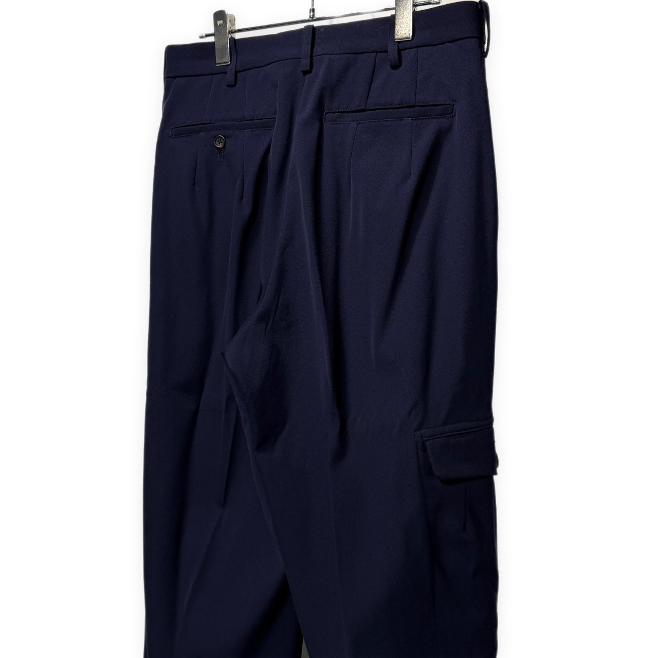 Yohji Yamamoto Pour Homme ウールギャバジンカーゴポケットワイドテーパードパンツ スラックス トラウザーズ Archive 80s 丸文字 ボトムス ヨウジヤマモトプールオム メンズ