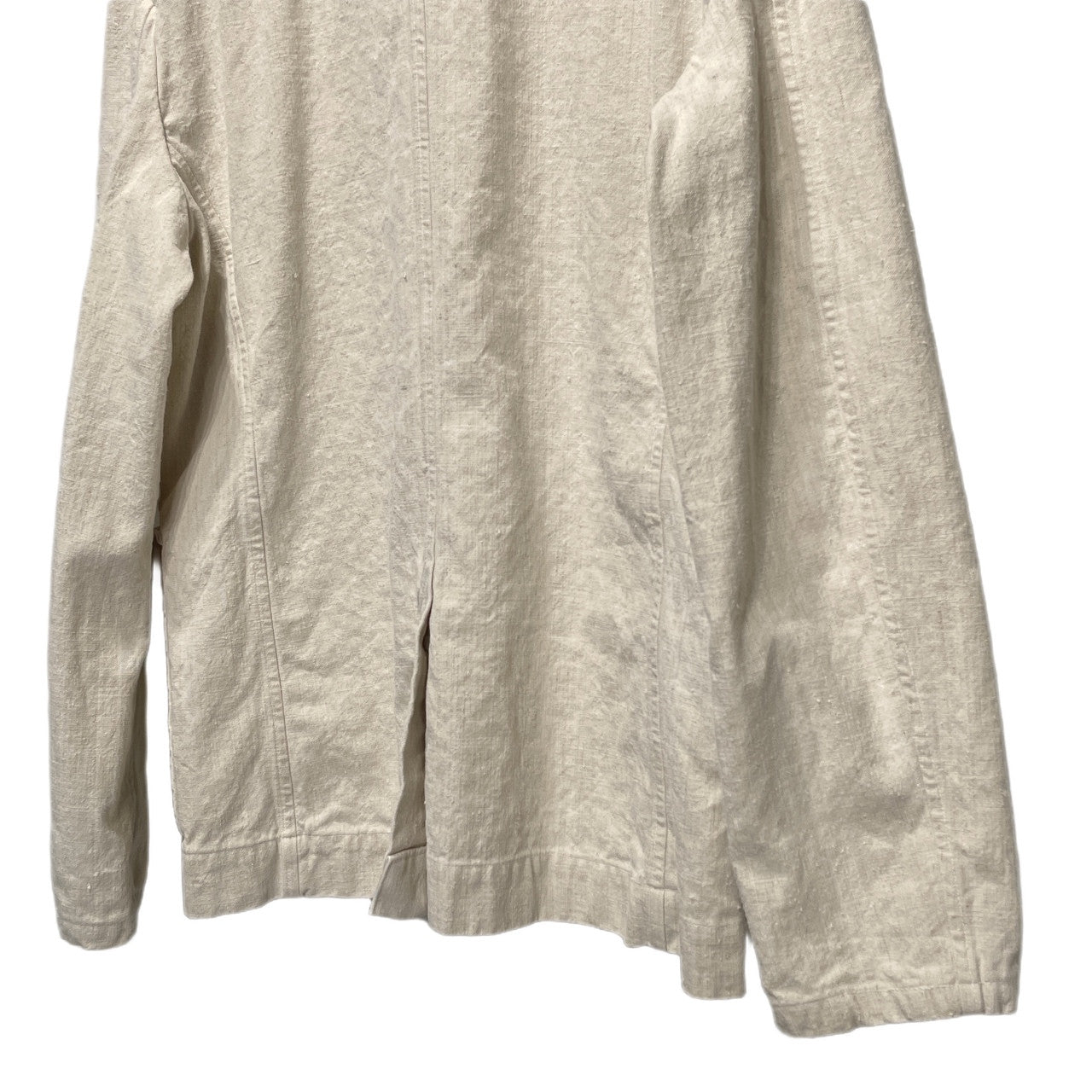VINCENT JALBERT 6 BUTTONS JACKET (FULL VINTAGE LINEN) ヴィンテージフレンチリネン6ボタンワークジャケット テーラード ブルゾン コート アウター L ヴィンセントジャルベール メンズ